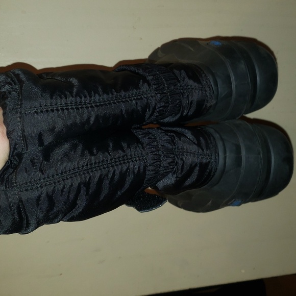 Sorel Kids Flurry Black blue Waterproof Winter boots size 5 6.5 - Picture 8 of 9